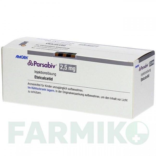 ПАРСАБИВ (PARSABIV) 2,5 мг 0,5 мл раствор 12 шт - Этелкальцетид AMGEN
