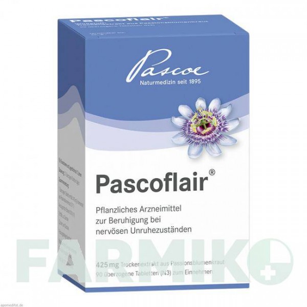 ПАСКОФЛАЙР (PASCOFLAIR) таблетки 90 шт - Пасифлора трава PASCOE