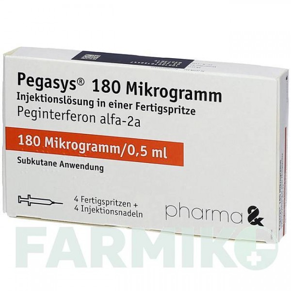 ПЕГАСИС (PEGASYS) 180 мкг раствор 1 шт - Пегинтерферон альфа-2а ZR PHARMA