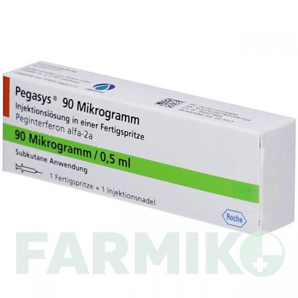 ПЕГАСИС (PEGASYS) 90 мкг раствор 1 шт - Пегинтерферон альфа-2а ORIFARM