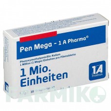 ПЕН МЕГА (PEN MEGA) таблетки 10 шт - Феноксиметилпенициллин 1 A PHARMA
