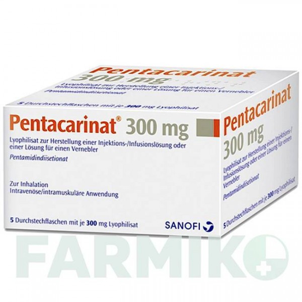 ПЕНТАКАРИНАТ (PENTACARINAT) 300 мг порошок 5 шт - Пентамидина диизетионат SANOFI