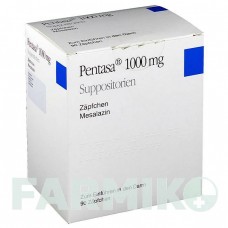 ПЕНТАСА (PENTASA) 1000 мг супозиторії 90 шт - Месалазин AXICORP PHARMA