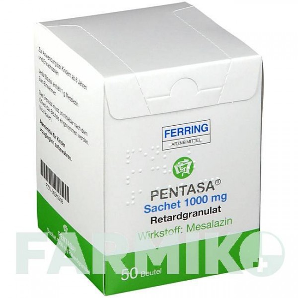 ПЕНТАСА (PENTASA) 1000 мг гранулы 50 шт - Месалазин FERRING