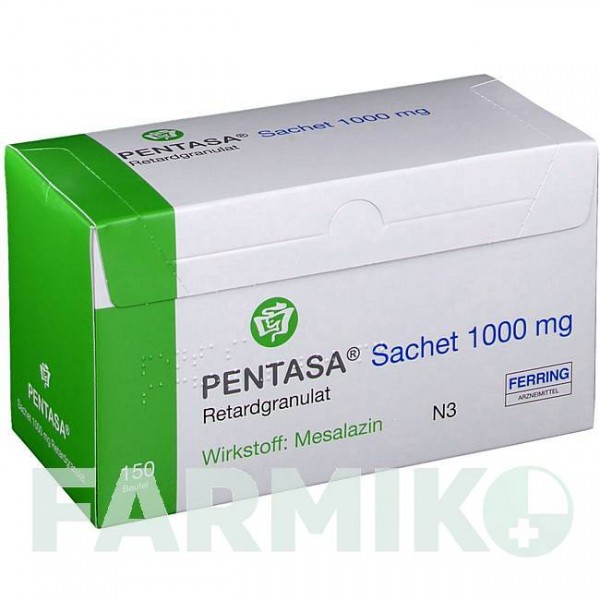 ПЕНТАСА (PENTASA) 1000 мг гранулы 150 шт - Месалазин FERRING