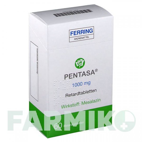 ПЕНТАСА (PENTASA) 1000 мг таблетки 60 шт - Месалазин FERRING