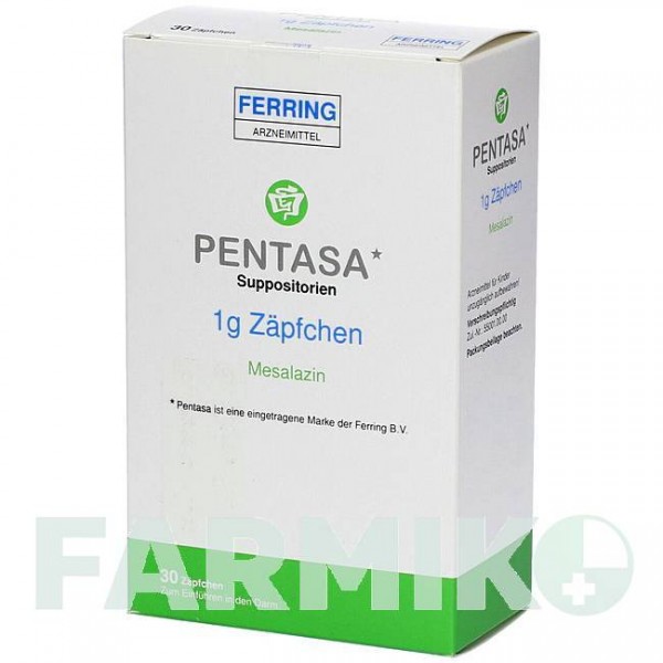 ПЕНТАСА (PENTASA) 1000 мг суппозитории 90 шт - Месалазин KOHLPHARMA