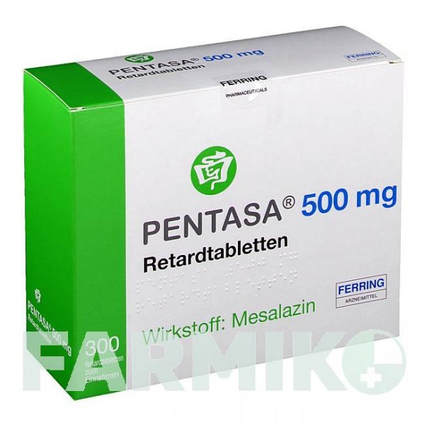 ПЕНТАСА (PENTASA) 500 мг таблетки 300 шт - Месалазин FERRING