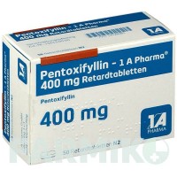 ПЕНТОКСИФІЛІН (PENTOXIFYLLIN) 400 мг таблетки 50 шт - Пентоксифілін 1 A PHARMA