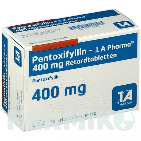 ПЕНТОКСИФИЛЛИН (PENTOXIFYLLIN) 400 мг таблетки 50 шт - Пентоксифиллин 1 A PHARMA