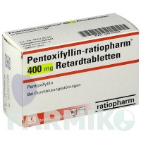 ПЕНТОКСИФІЛІН (PENTOXIFYLLIN) 400 мг таблетки 50 шт - Пентоксифілін RATIOPHARM