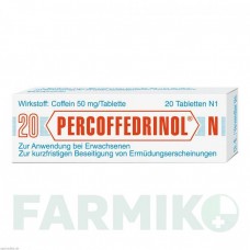 ПЕРКОФЕДРИНОЛ (PERCOFFEDRINOL) 50 мг таблетки 20 шт - Кофеин ARISTO PHARMA