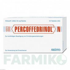 ПЕРКОФЕДРИНОЛ (PERCOFFEDRINOL) 50 мг таблетки 50 шт - Кофеин ARISTO PHARMA