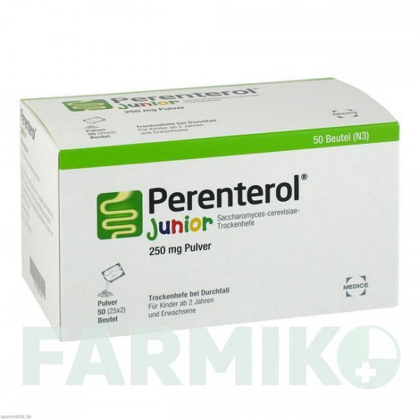 ПЕРЕНТЕРОЛ (PERENTEROL) 250 мг порошок 50 шт - Saccharomyces boulardii MEDICE PUTTER