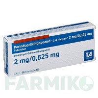 ПЕРИНДОПРИЛ (PERINDOPRIL) 2 мг/0,625 мг таблетки 30 шт - Периндоприл, Індапамід 1 A PHARMA