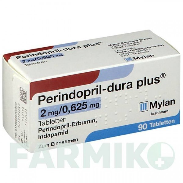 ПЕРИНДОПРИЛ (PERINDOPRIL) 2 мг/0,625 мг таблетки 90 шт - Периндоприл, Индапамид VIATRIS