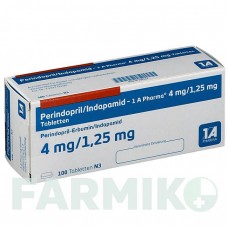 ПЕРИНДОПРИЛ (PERINDOPRIL) 4 мг/1,25 мг таблетки 30 шт - Периндоприл, Индапамид 1 A PHARMA