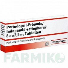 ПЕРИНДОПРИЛ (PERINDOPRIL) 8 мг/2,5 мг таблетки 90 шт - Периндоприл, Индапамид RATIOPHARM