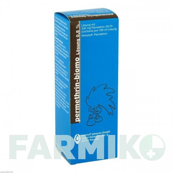 ПЕРМЕТРИН (PERMETHRIN) 0,5% розчин 100 мл - Перметрин BIOMO PHARMA
