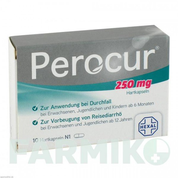 ПЕРОКУР (PEROCUR) 250 мг капсулы 10 шт - Saccharomyces boulardii HEXAL