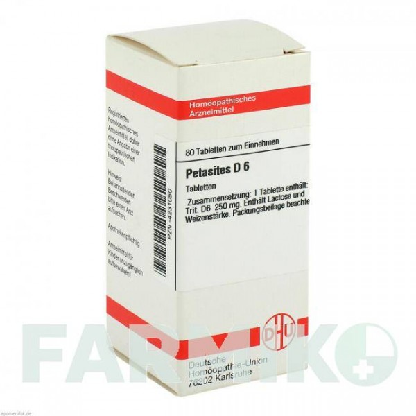 ПЕТАЗИТЕС (PETASITES) D 6 таблетки 80 шт - Гомеопатія DHU