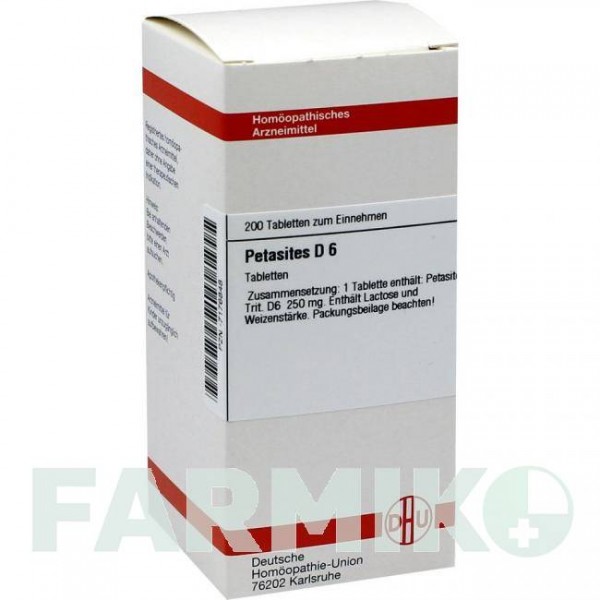 ПЕТАЗИТЕС (PETASITES) D 6 таблетки 200 шт - Гомеопатія DHU