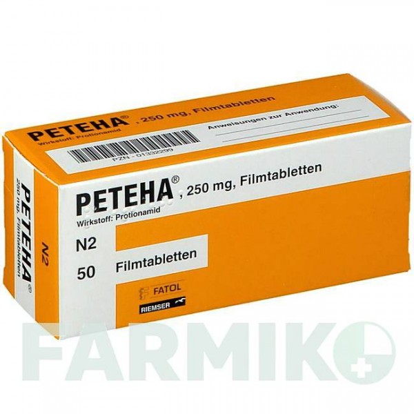 ПЕТЕХА (PETEHA) таблетки 50 шт - Протионамид ESTEVE PHARMACEUTICALS