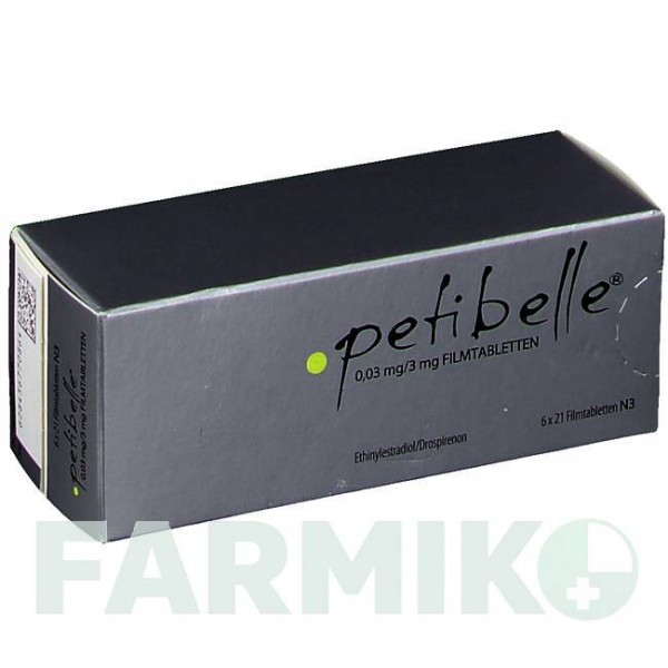 ПЕТІБЕЛЛЬ (PETIBELLE) 0,03 мг/3 мг таблетки 6x21 шт - Дроспіренон, Етинілестрадіол JENAPHARM