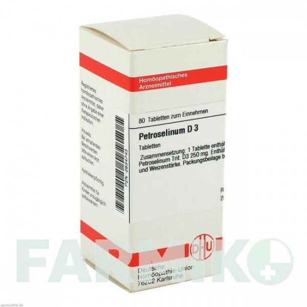 ПЕТРОСЕЛИНУМ (PETROSELINUM) D 3 таблетки 80 шт - Гомеопатия DHU