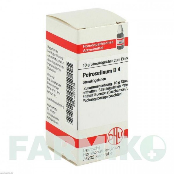ПЕТРОСЕЛИНУМ (PETROSELINUM) D 4 глобули 10 г - Гомеопатия DHU