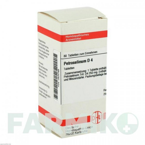 ПЕТРОСЕЛИНУМ (PETROSELINUM) D 4 таблетки 80 шт - Гомеопатия DHU