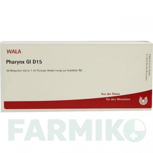 ФАРИНКС (PHARYNX) D 15 ампулы 10x1 мл - Гомеопатия WALA HEILMITTEL