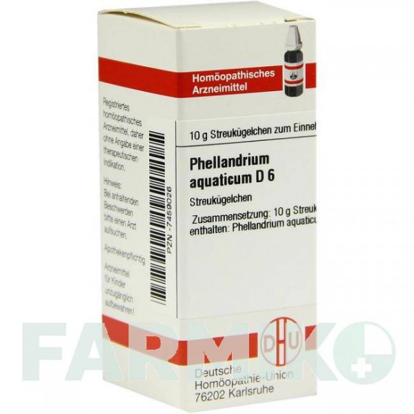 ФЕЛЛАНДРИУМ АКВАТИКУМ (PHELLANDRIUM AQUATICUM) D 6 глобули 10 г - Гомеопатия DHU