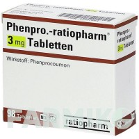 ФЕНПРО (PHENPRO) 3 мг таблетки 98 шт - Фенпрокумон RATIOPHARM