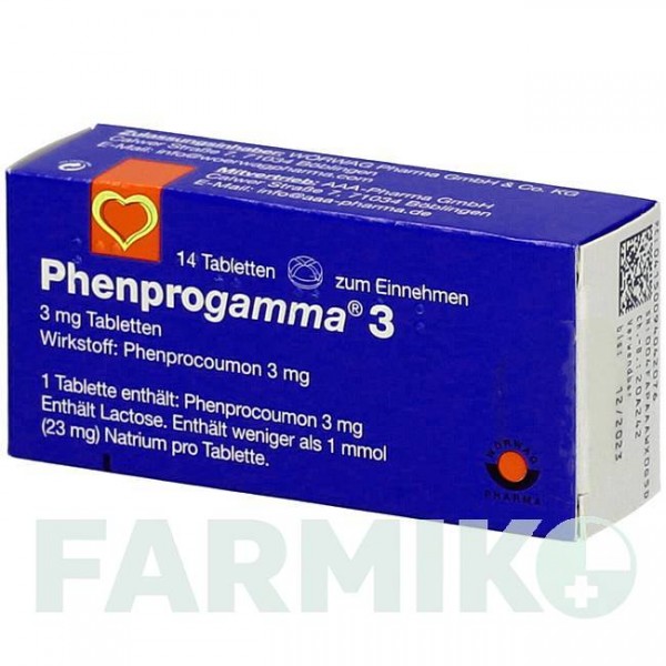 ФЕНПРОГАММА (PHENPROGAMMA) 3 таблетки 14 шт - Фенпрокумон AAA - PHARMA