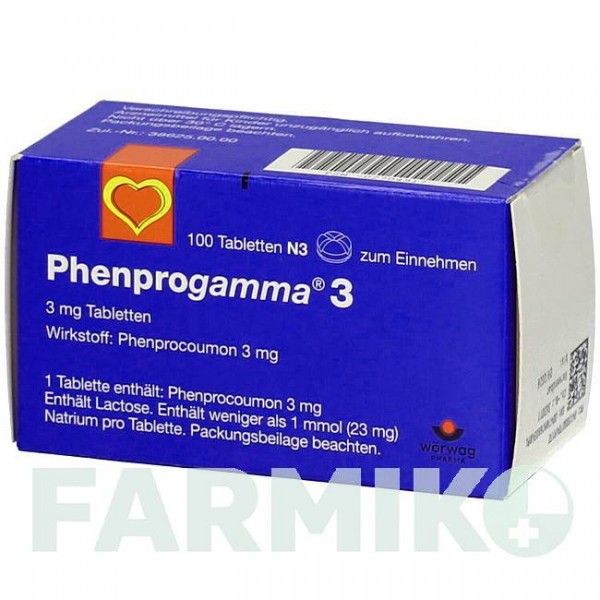 ФЕНПРОГАММА (PHENPROGAMMA) 3 таблетки 100 шт - Фенпрокумон AAA - PHARMA