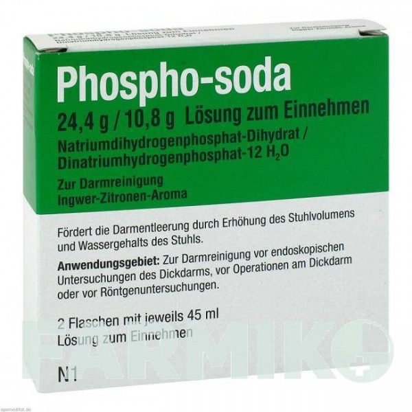 ФОСФО (PHOSPHO) 24,4 г/10,8 г раствор 2x45 мл - Минеральные соли, Другое RECORDATI