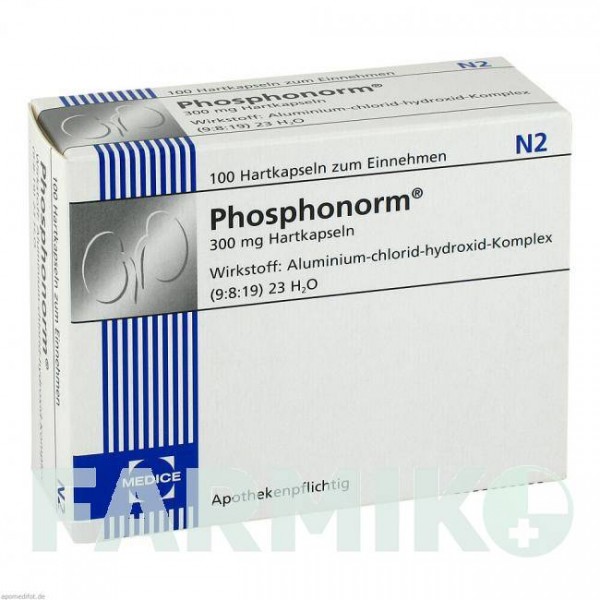 ФОСФОНОРМ (PHOSPHONORM) капсулы 1x100 шт - Алюминия гидроксид хлорид MEDICE PUTTER