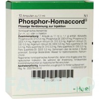 ФОСФОР ХОМАККОРД (PHOSPHOR HOMACCORD) ампулы 10 шт - Гомеопатия BIOLOGISCHE HEILMITTEL HEEL
