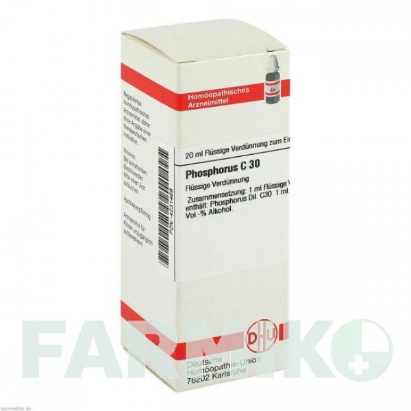 ФОСФОРУС (PHOSPHORUS) C 30 раствор 20 мл - Гомеопатия DHU