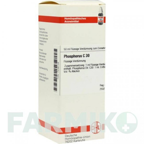 ФОСФОРУС (PHOSPHORUS) C 30 розчин 50 мл - Гомеопатія DHU