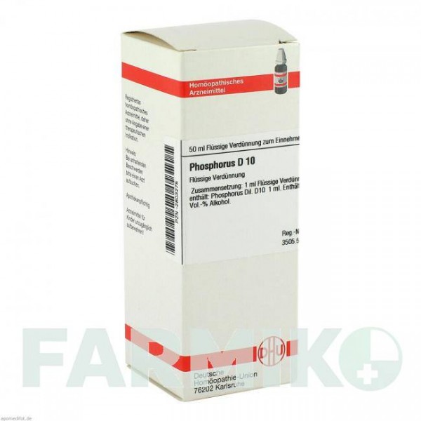 ФОСФОРУС (PHOSPHORUS) D 10 раствор 50 мл - Гомеопатия DHU