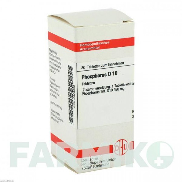 ФОСФОРУС (PHOSPHORUS) D 10 таблетки 80 шт - Гомеопатия DHU