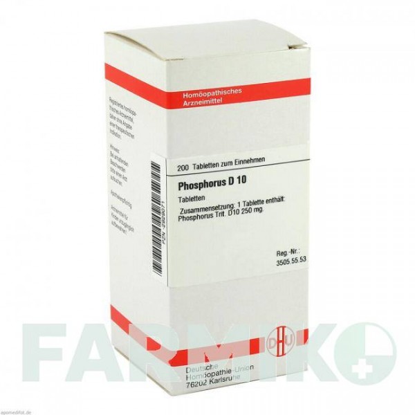 ФОСФОРУС (PHOSPHORUS) D 10 таблетки 200 шт - Гомеопатия DHU