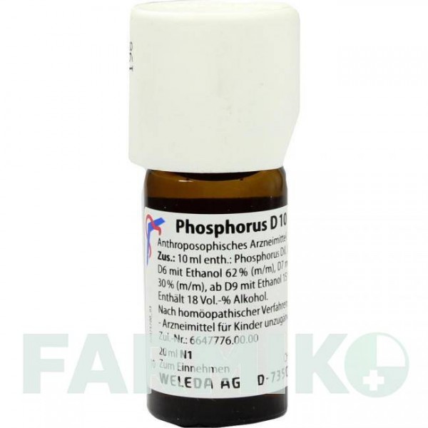 ФОСФОРУС (PHOSPHORUS) D 10 раствор 20 мл - Гомеопатия WELEDA