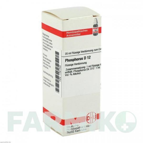 ФОСФОРУС (PHOSPHORUS) D 12 раствор 20 мл - Гомеопатия DHU