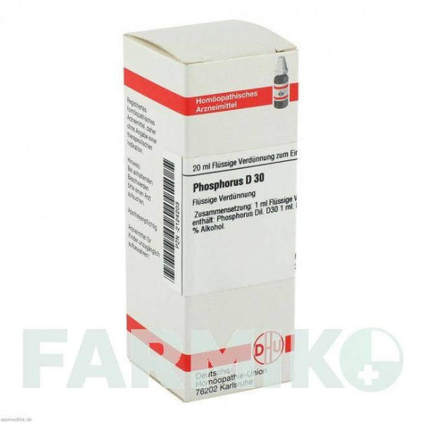 ФОСФОРУС (PHOSPHORUS) D 30 раствор 20 мл - Гомеопатия DHU