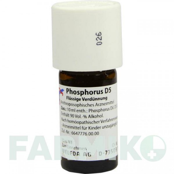 ФОСФОРУС (PHOSPHORUS) D 5 раствор 20 мл - Гомеопатия WELEDA