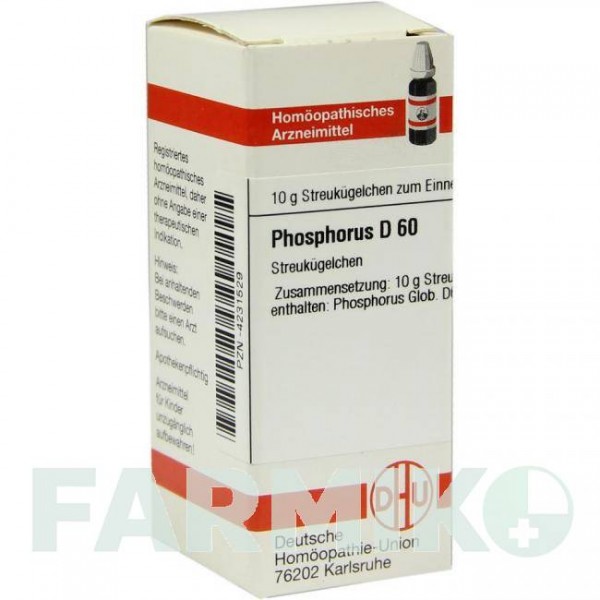 ФОСФОРУС (PHOSPHORUS) D 60 глобули 10 г - Гомеопатия DHU