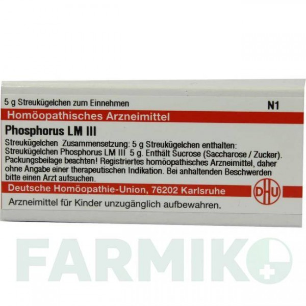 ФОСФОРУС (PHOSPHORUS) LM III глобули 5 г - Гомеопатия DHU